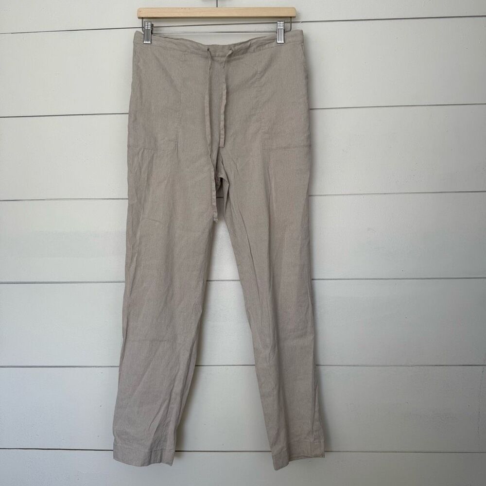 Theory Women’s Medium Tan Linen Blend Pants